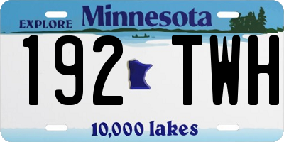 MN license plate 192TWH