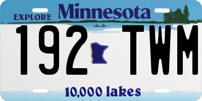 MN license plate 192TWM