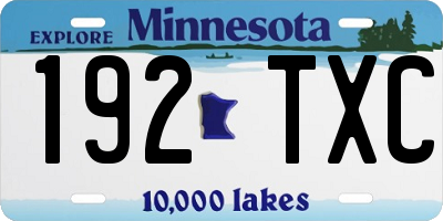 MN license plate 192TXC