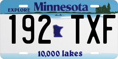 MN license plate 192TXF