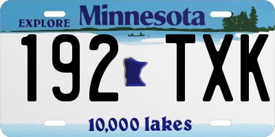 MN license plate 192TXK