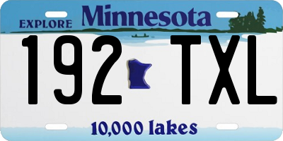 MN license plate 192TXL