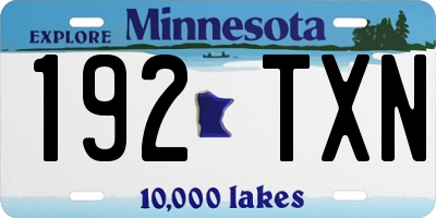 MN license plate 192TXN