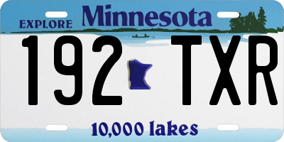 MN license plate 192TXR