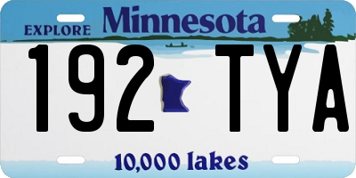 MN license plate 192TYA