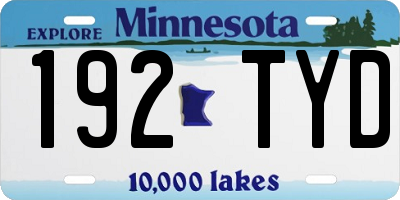 MN license plate 192TYD