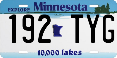 MN license plate 192TYG