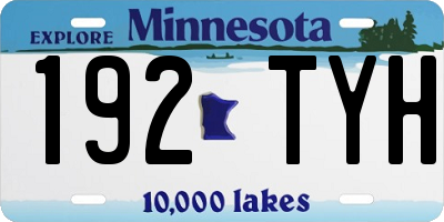 MN license plate 192TYH