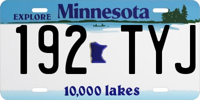 MN license plate 192TYJ