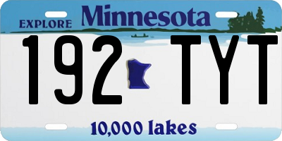 MN license plate 192TYT