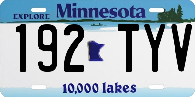 MN license plate 192TYV
