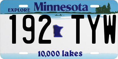 MN license plate 192TYW