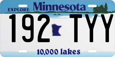 MN license plate 192TYY