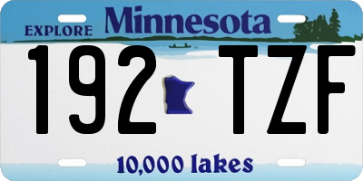 MN license plate 192TZF