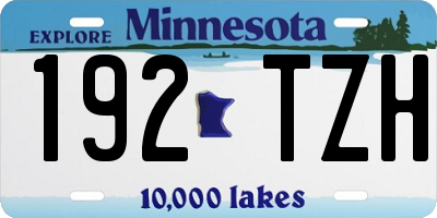 MN license plate 192TZH