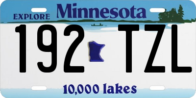 MN license plate 192TZL