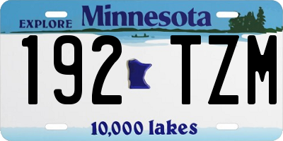 MN license plate 192TZM
