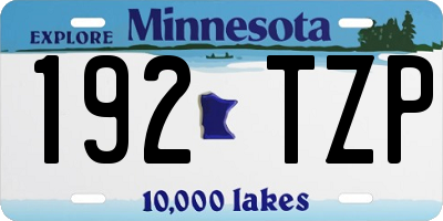 MN license plate 192TZP