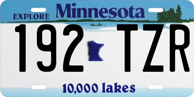 MN license plate 192TZR