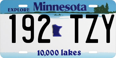 MN license plate 192TZY