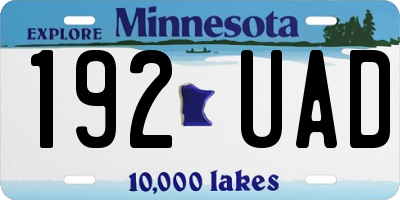 MN license plate 192UAD