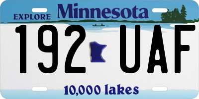 MN license plate 192UAF