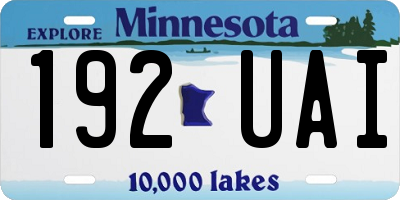 MN license plate 192UAI