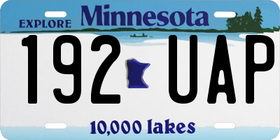 MN license plate 192UAP