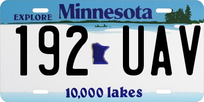 MN license plate 192UAV