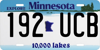 MN license plate 192UCB