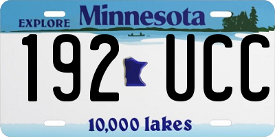 MN license plate 192UCC