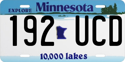MN license plate 192UCD