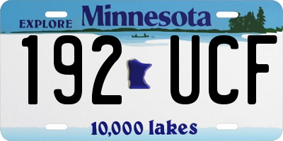 MN license plate 192UCF