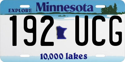 MN license plate 192UCG