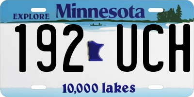 MN license plate 192UCH