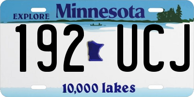 MN license plate 192UCJ