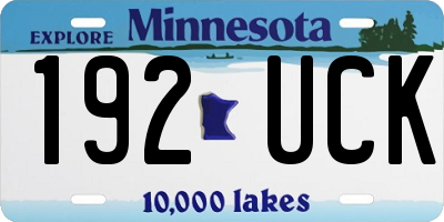 MN license plate 192UCK