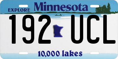 MN license plate 192UCL