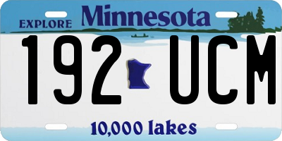 MN license plate 192UCM