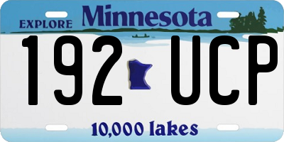 MN license plate 192UCP