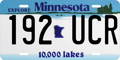 MN license plate 192UCR