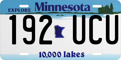 MN license plate 192UCU