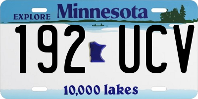 MN license plate 192UCV