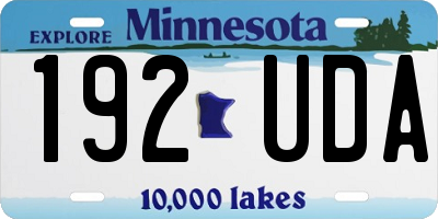 MN license plate 192UDA