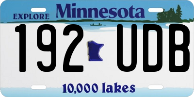 MN license plate 192UDB