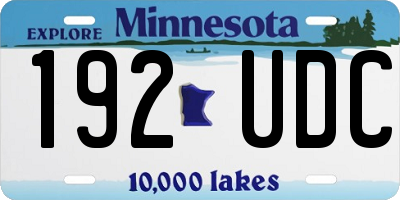 MN license plate 192UDC
