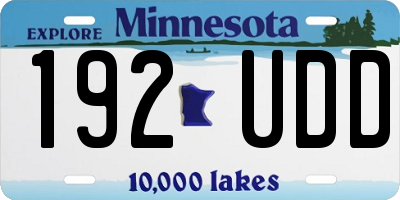 MN license plate 192UDD