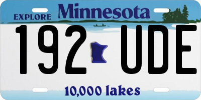 MN license plate 192UDE