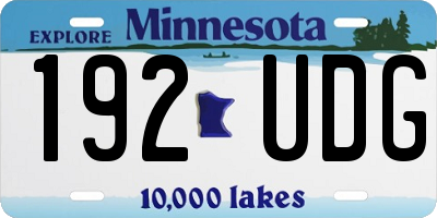 MN license plate 192UDG