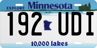 MN license plate 192UDI